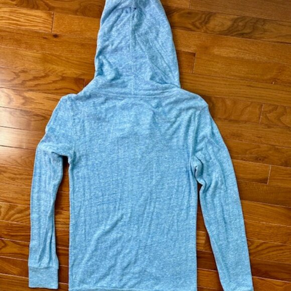 Retired 2009 Love Pink Lightweight Zip Up Hoodie Cotton Blend Pale Blue Blue XS - Picture 3 of 4